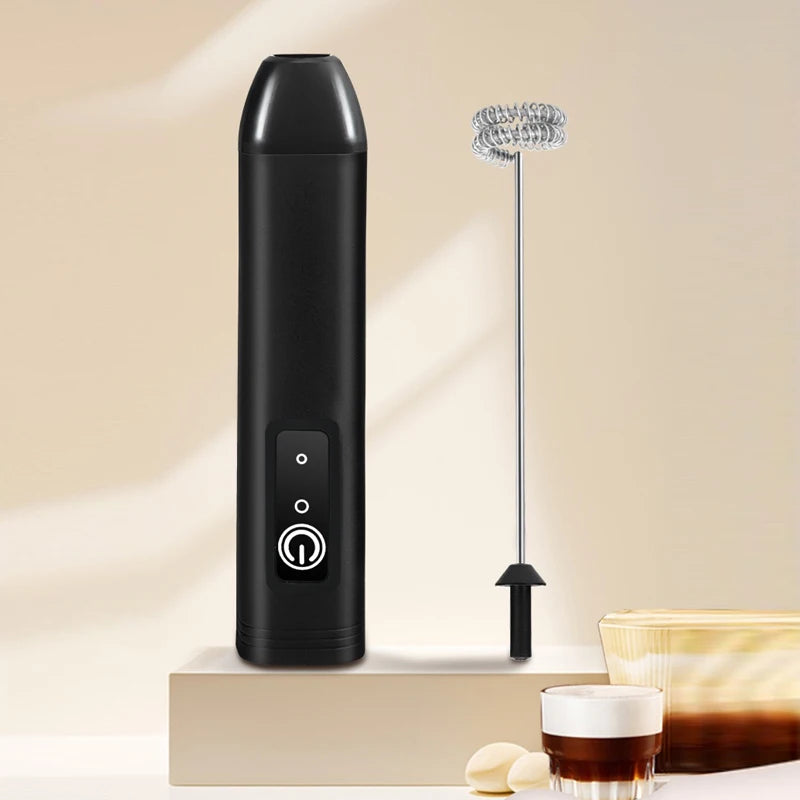 Electric Handheld Milk Frother – Portable Battery Foam Mixer for Coffee