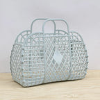 Foldable Mesh Laundry Basket – Portable Plastic Bin for Bathroom Organization