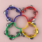 Handheld Plastic Tambourine – 4-Bell Musical Instrument for Rhythm Percussion