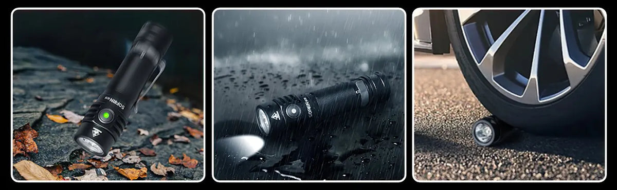 Rechargeable LED Flashlight – 1800lm USB-C Torch for Outdoor Camping Hiking