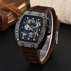 Bamboo Hollow Dial Quartz Watch – Fashionable Wooden Wristwatch for Men