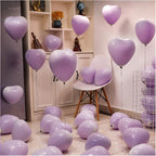 Red Heart Shaped Latex Balloons – 12 Inch Party Decorations for Weddings