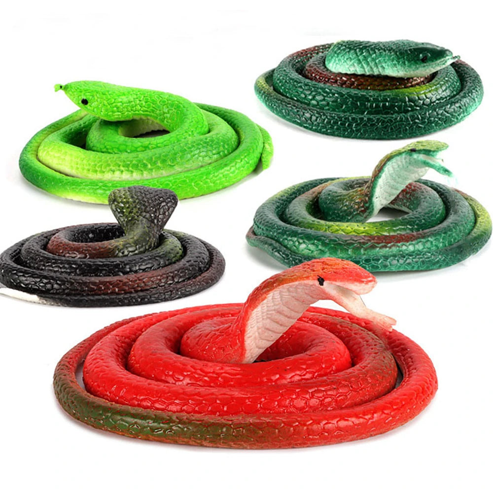 Soft Rubber Simulation Snake – 68cm Realistic Toy for Halloween Pranks