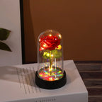 LED Glass Rose Lamp – Eternal Red Flower for Valentine's Day Gift