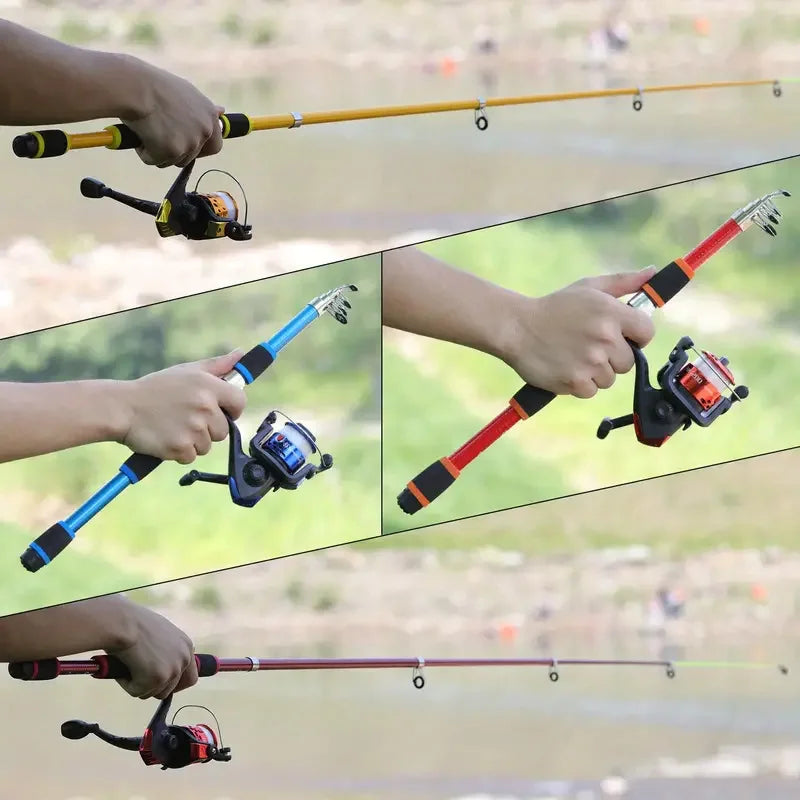 Telescopic Fishing Rod Set – Portable Spinning Reel for Travel and Outdoor