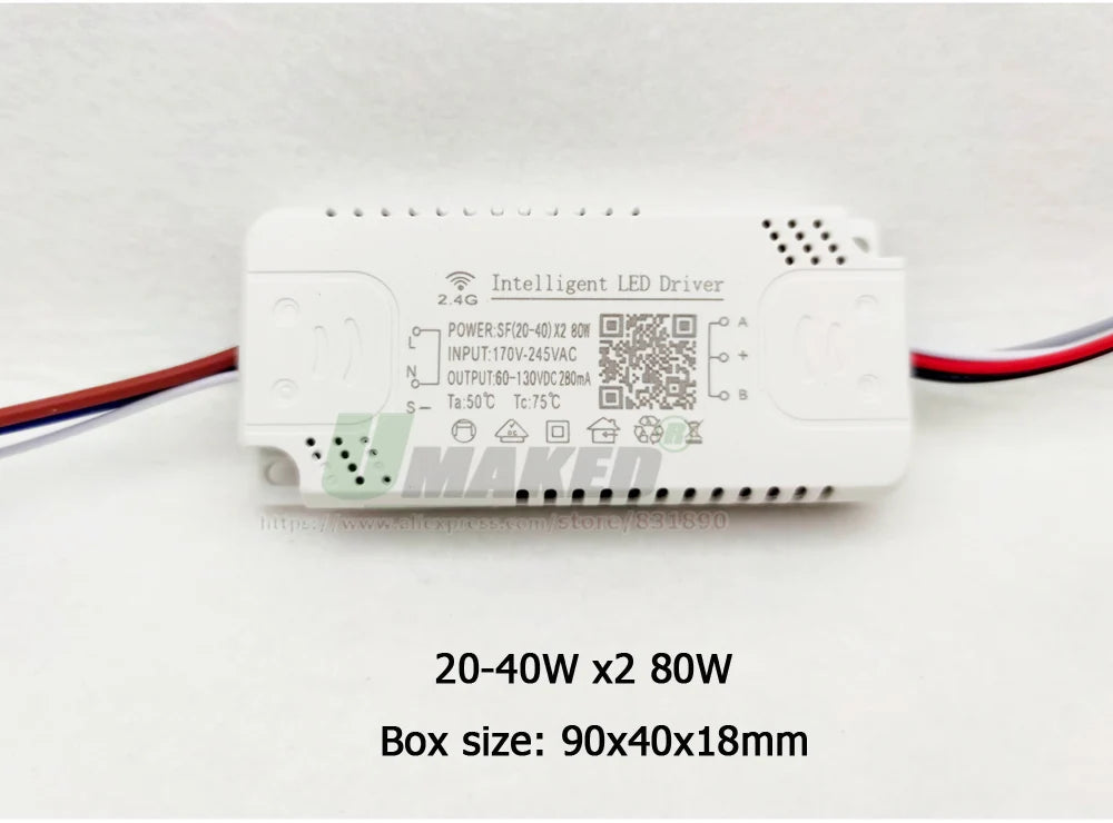 Dimmable LED Chandelier Driver – RF Remote and App Control for Dual Color Lights