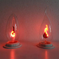 LED Flame Effect Candle Bulb – Vintage Edison Fire Lamp for Home Decor