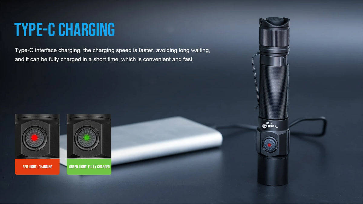 Tactical LED Flashlight – 1800 Lumen USB Rechargeable for Outdoor Camping