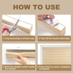 Self-Adhesive Pleated Blinds – Half Blackout Privacy Shades for Home Windows