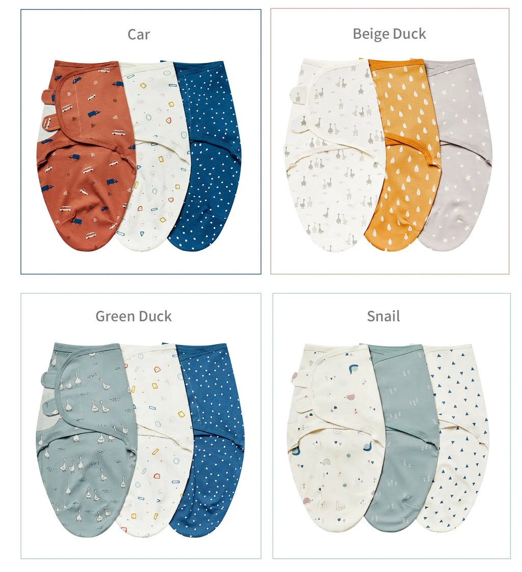 Cotton Baby Sleeping Bag – Anti-Shock Swaddle Wrap for Newborn Sleep