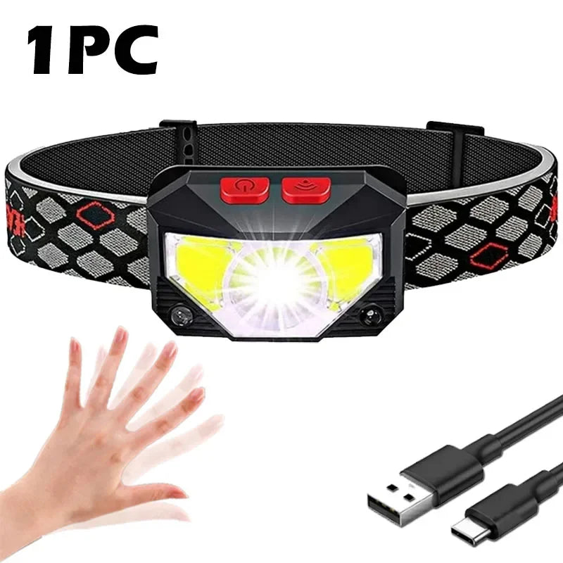 Rechargeable LED Headlamp – Ultra-Light Waterproof Light for Outdoor Sports