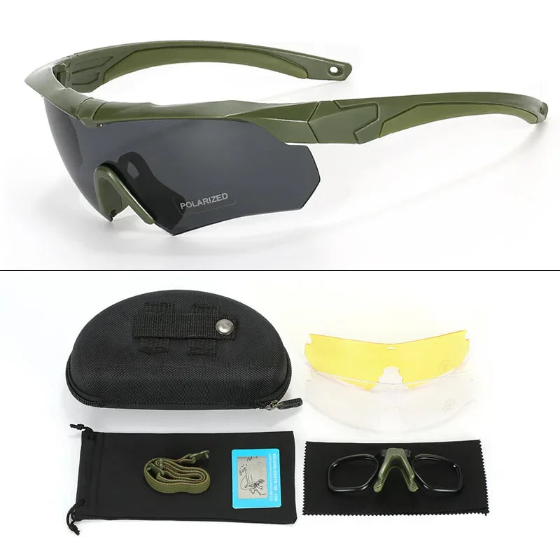 Tactical Shooting Goggles – 3 Interchangeable Lens Set for Airsoft and Outdoor