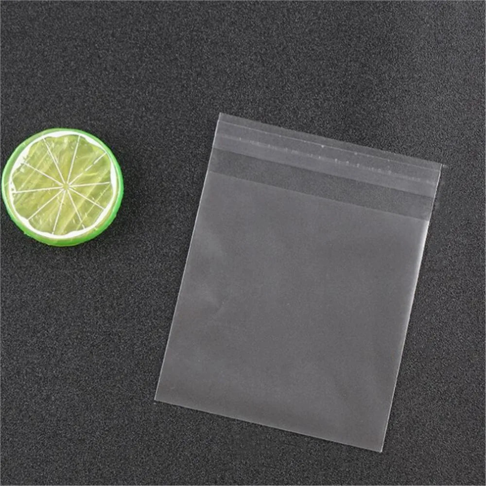 Matte Transparent Cellophane Bags – Self Sealing Pouches for Cookies and Jewelry
