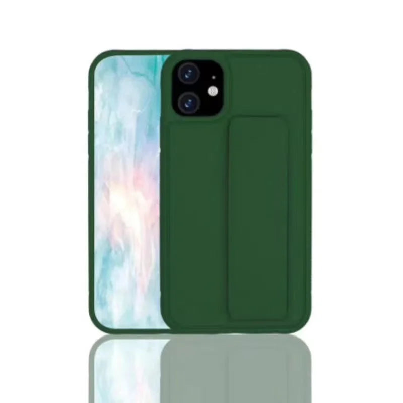 Magnetic Stand Phone Case – Protective Cover with Wrist Strap for iPhone Series