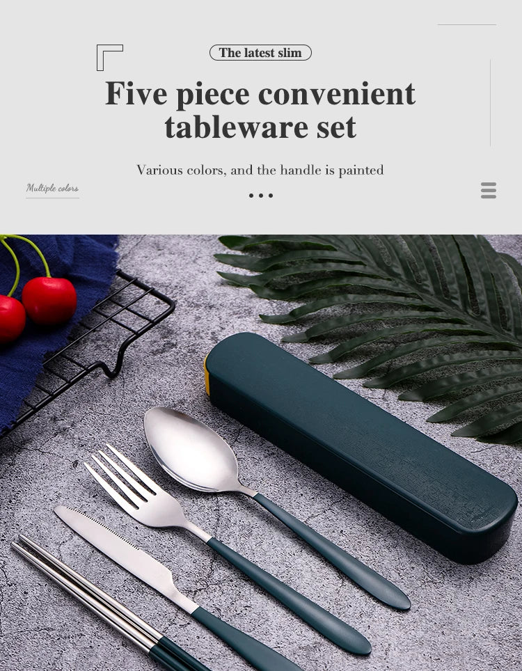 Portable Stainless Steel Cutlery Set – Durable Flatware for Camping and Travel