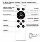 Smart RGB Ceiling Fan – E27 Bluetooth Lamp for Bedroom Decor