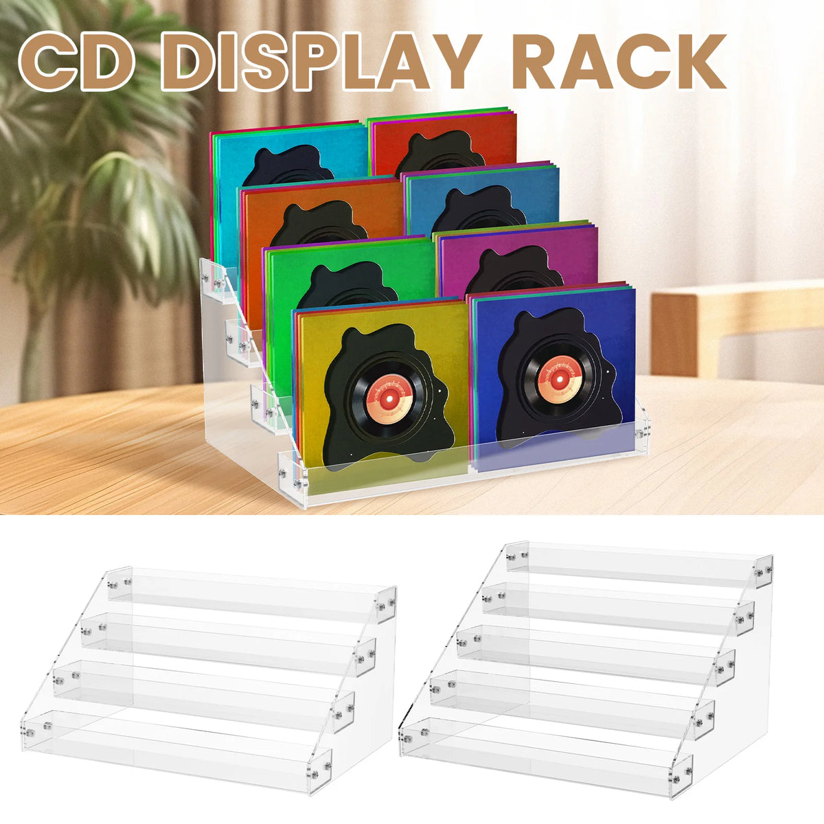 Acrylic Display Stand – Tiered Shelf for Nail Polish Perfume and Cosmetics