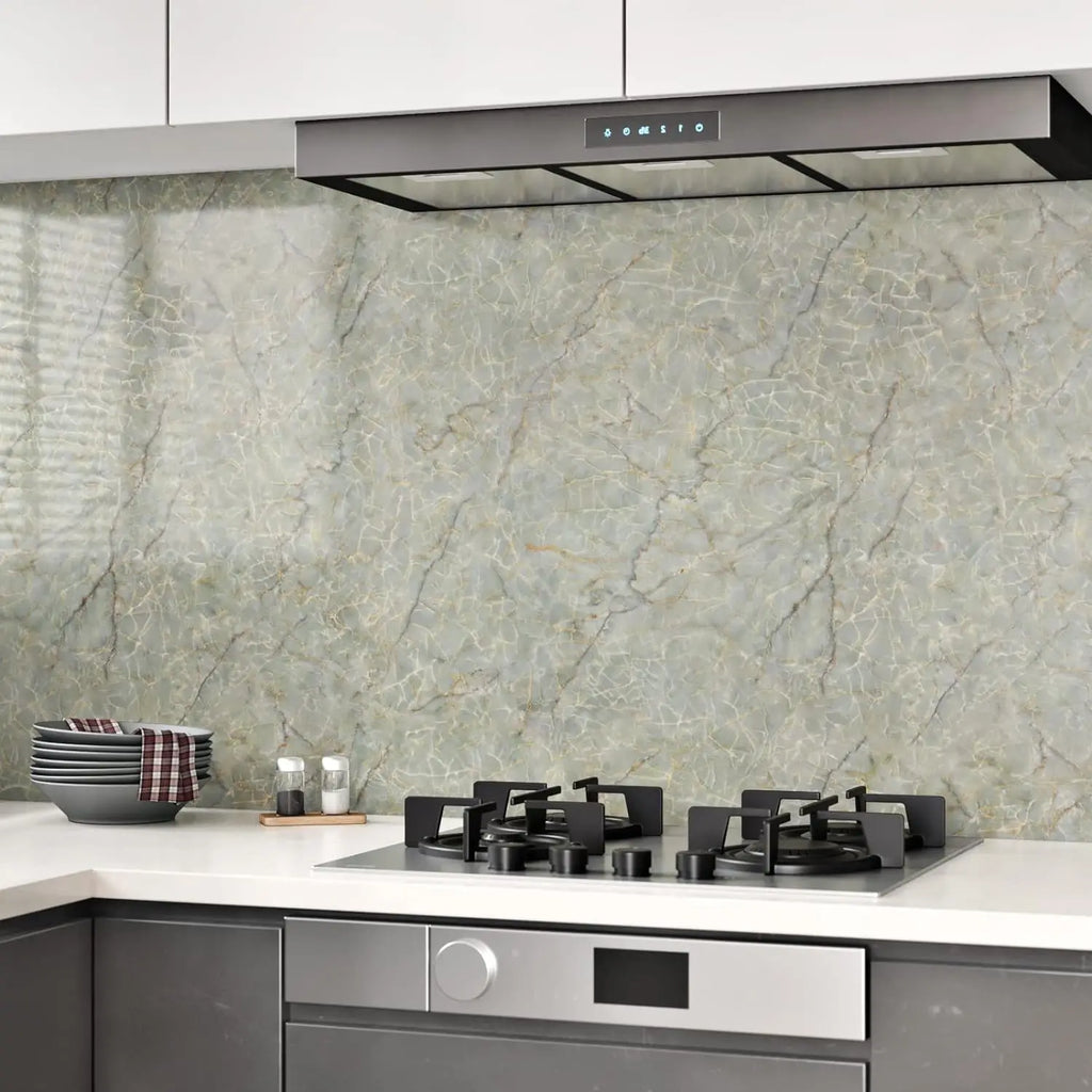 Self-Adhesive Marble Wallpaper – PVC Waterproof Film for Kitchen Renovation