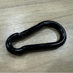 Iron Carabiner Snap Hooks – Heavy Duty Black Hardware for Outdoor Camping