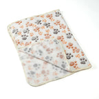 Thickened Fleece Pet Blanket – Warm Footprint Mat for Small to Large Dogs Cats