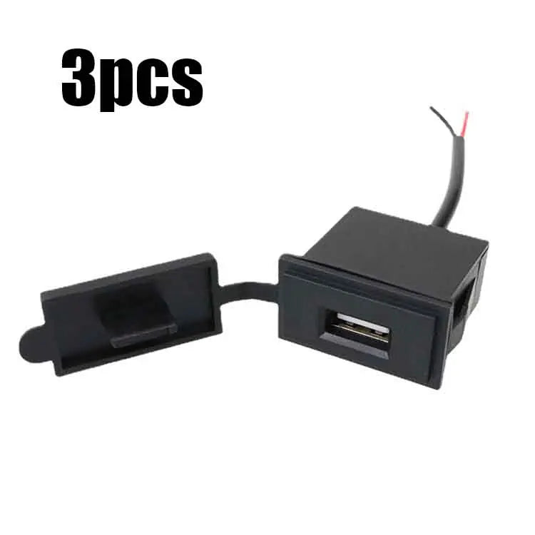 Waterproof USB Car Charger – 2.4A Power Socket for Motorcycle RV and Boat