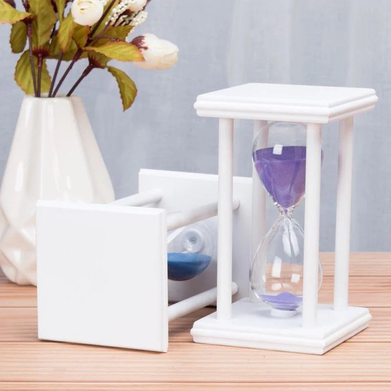 Wooden Sandglass Timer – 30 Minute Hourglass for Home Office Decor