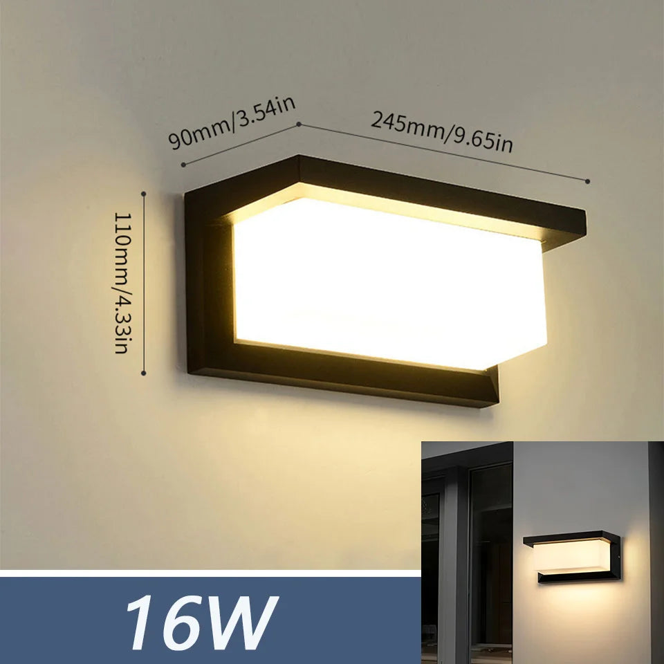 LED Outdoor Wall Lamp – Motion Sensor Waterproof Light for Porch Garden