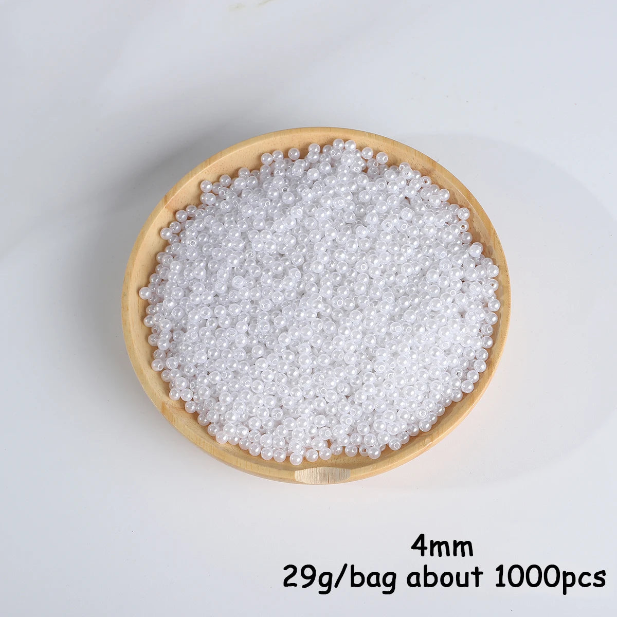 Beige ABS Imitation Pearl Beads – 3-20mm Round Spacer for Jewelry DIY Crafting