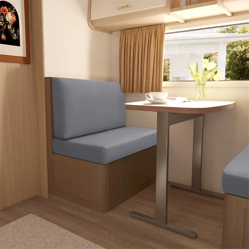 Jacquard RV Dinette Cushion Covers – Stretch Fabric for Camper Seat Protection