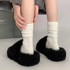 Knitted Mid-Tube Socks – Soft Vintage Cotton for Sports and Leisure