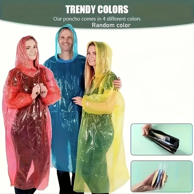 Portable Emergency Rain Ponchos – Compact Waterproof Gear for Hiking Camping