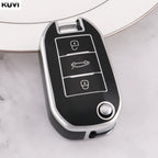 TPU Car Flip Key Case – Protective Shell for Peugeot and Citroen Accessories