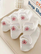 Cute Cartoon Flower Ankle Socks – Soft Breathable Cotton for Casual Wear