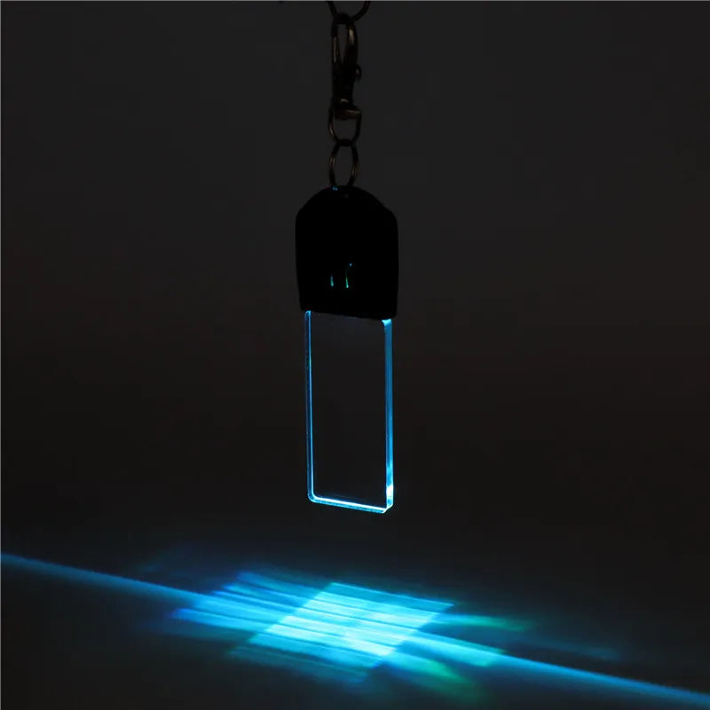 Acrylic LED Keychain – RGB Light Up Key Pendant for DIY Wedding Decor Gifts