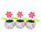 Solar Dancing Sunflower and Butterfly – Dashboard Figurine for Desk Decor