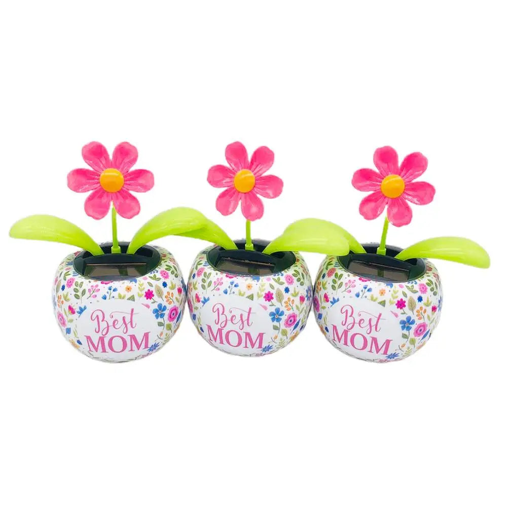 Solar Dancing Sunflower and Butterfly – Dashboard Figurine for Desk Decor