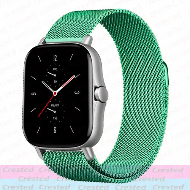 Milanese Stainless Steel Watch Band – 20mm 22mm Strap for Amazfit Smartwatches