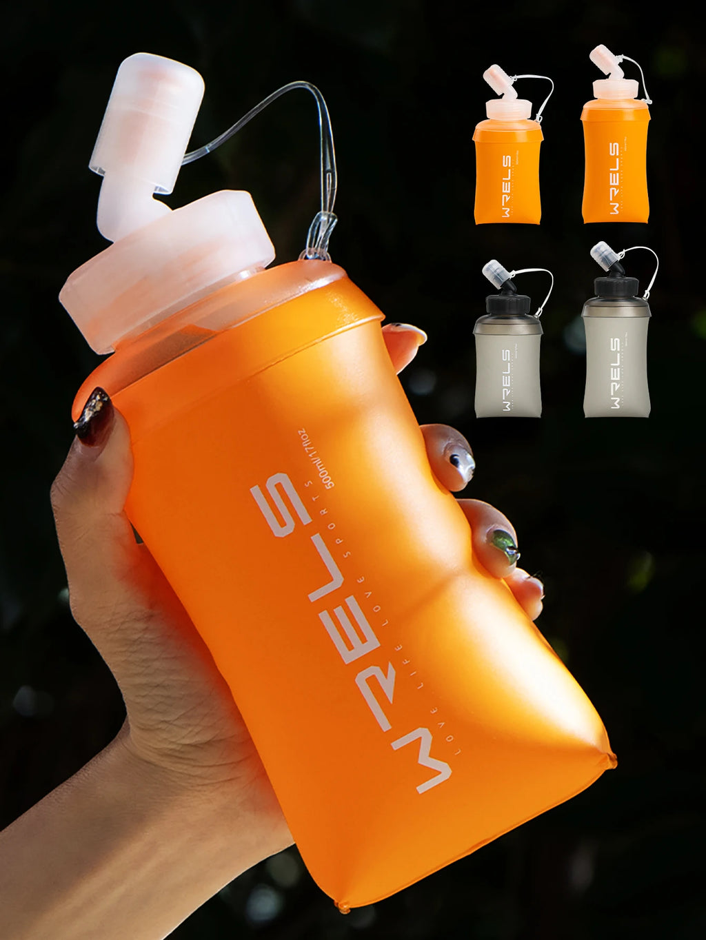 Foldable TPU Soft Flask – BPA-Free Water Bottle for Outdoor Running Sports