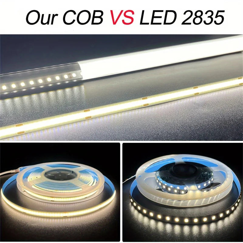 USB COB LED Strip Light – Dimmable Flexible Tape for TV Backlight Room Decor