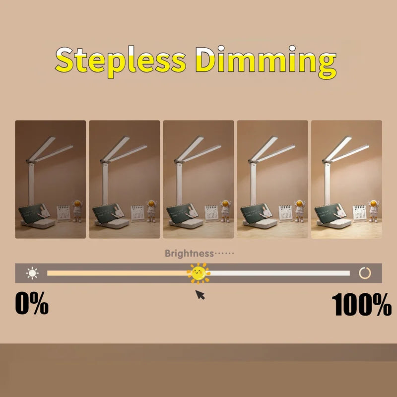Dimmable LED Desk Lamp – Rechargeable Eye Protection for Bedroom Study