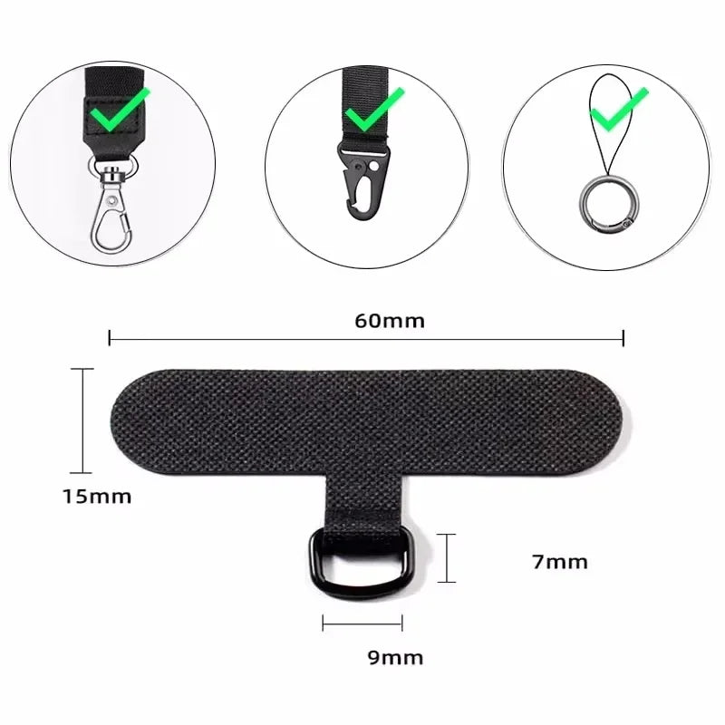 Stainless Steel Phone Tether Patch – Ultra-Thin Lanyard Connector for Safety
