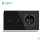 BSEED Touch Light Switch – LED Wall Socket with USB-C for Modern Home Decor