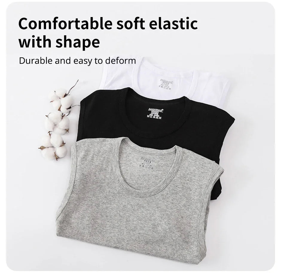 Cotton Sleeveless Compression Vest – Men's Athletic Shirt for Gym Fitness
