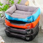 Soft Square Dog Bed – Warm Washable Cushion for Medium to Large Dogs
