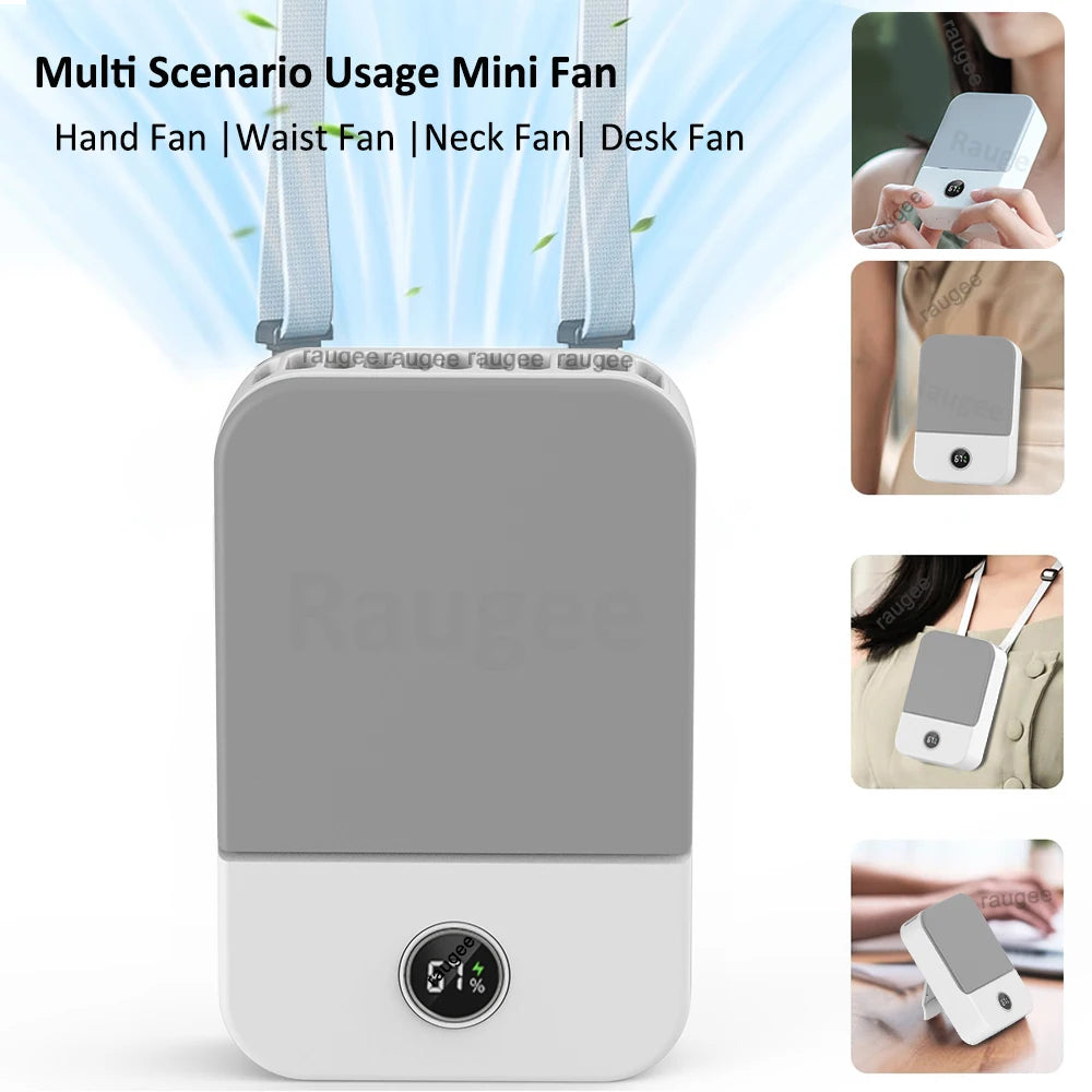 Portable Waist Fan – USB Rechargeable Clip Fan for Outdoor Sports and Travel