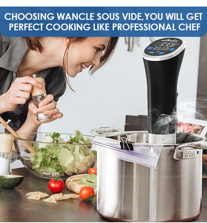 Sous Vide Immersion Cooker – 1100W Digital Waterproof Device for Precision Cooking