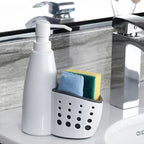 Soap Dispenser with Sponge Holder – 2-in-1 Kitchen Sink Organizer for Home