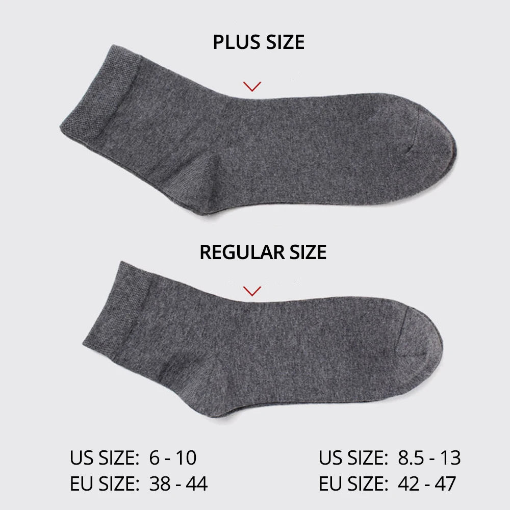 Cotton Blend Business Socks – Soft Breathable Footwear for Men Size 6.5-14