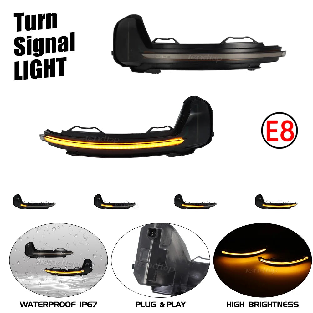 Dynamic LED Side Mirror Indicators – Sequential Blinker Lights for VW Tiguan