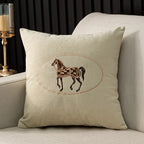 Embroidered Horse Cushion Cover – 45cm Decorative Pillow Case for Home Sofa